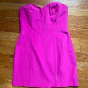 Naveen Hot Pink Sweetheart Strapless Dress - Size M but runs small